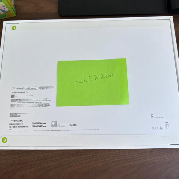 MacBook Pro 2024 - 16 inch - 512 GB, Silver, 24 GB, Apple M4 Pro 14-core