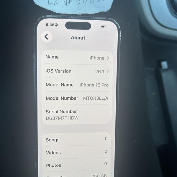 Apple iPhone 15 Pro - Unlocked, 256 GB, Black, A2848