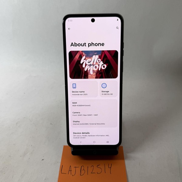 Motorola Razr (2025) - Unlocked, 256 GB, Blue, 8 GB