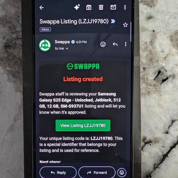 Samsung Galaxy S25 Edge - Unlocked, 512 GB, Jetblack, 12 GB, SM-S937U1