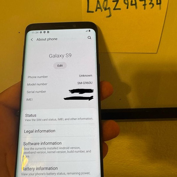 Samsung Galaxy S9 - T-Mobile, 64 GB, Black, SM-G960U