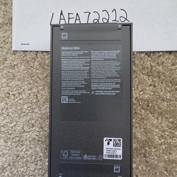 Samsung Galaxy S26 Plus - Unlocked, 256 GB, Black, 12 GB, SM-S947U1