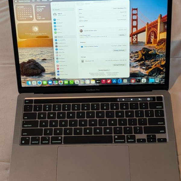 MacBook Pro 2022 - 13 inch - 512 GB, Gray, 16 GB, Apple M2