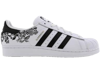 adidas Superstar Flower Embroidery White Black (Women's) for sale