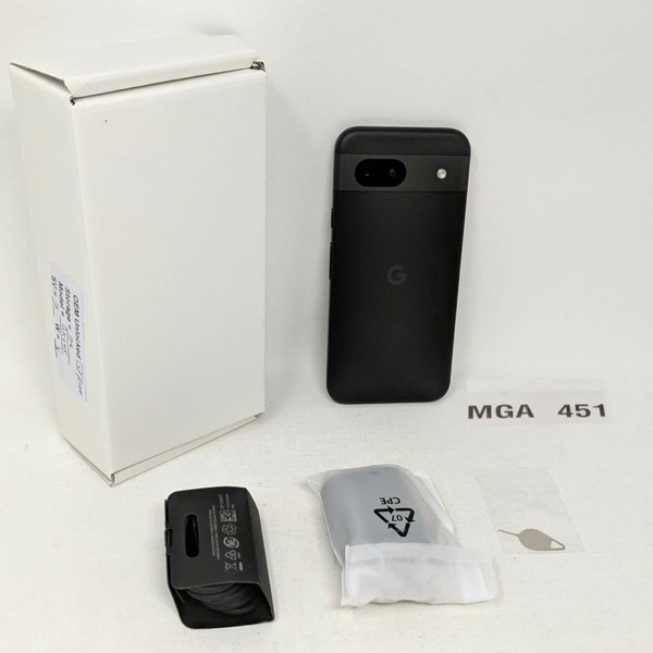 Google Pixel 8a - Unlocked, 128 GB, Obsidian, 8 GB, GKV4X, Sub-6 5G
