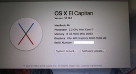 Good
													MacBook Air 2015 - 13" - Silver, 512 GB, 8 GB, photo 4 of 5
