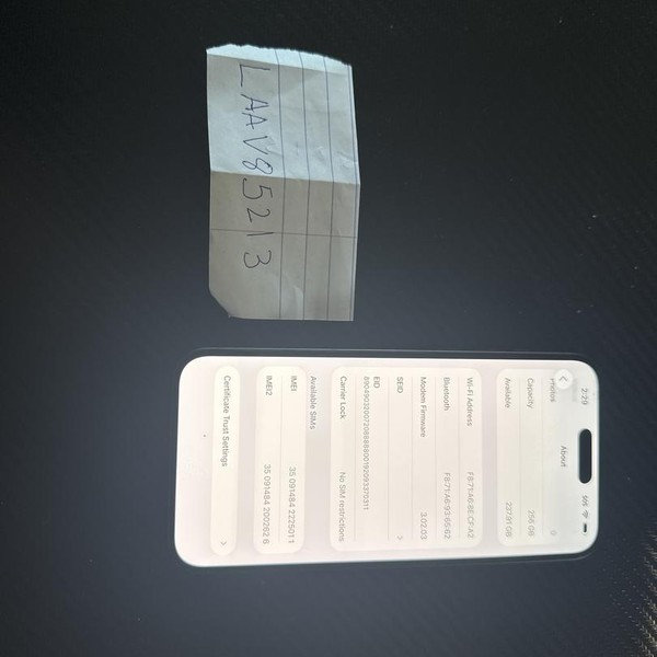 Apple iPhone 15 Plus - Unlocked, Black, 256 GB, A2847