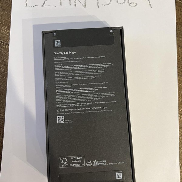 Samsung Galaxy S25 Edge - Unlocked, 512 GB, Silver, 12 GB, SM-S937U1