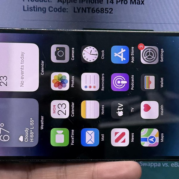 Apple iPhone 14 Pro Max - Unlocked, 128 GB, Black, A2651