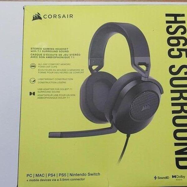 Corsair HS65 SURROUND Wired Gaming Headset - Carbon