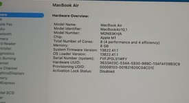 Good
													MacBook Air 2020 - 13" - Apple M1, Silver, 256 GB, 8 GB, photo 5 of 10