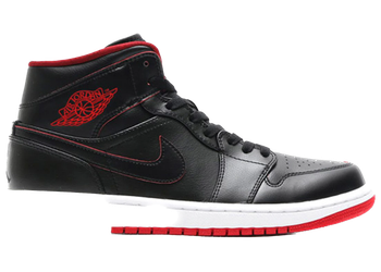 Jordan 1 Retro Mid Black Red White for sale