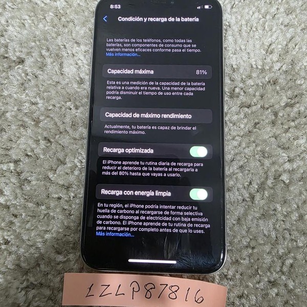 Apple iPhone X - Unlocked, 64 GB, Silver, A1901, GSM