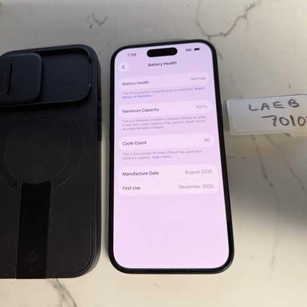 Apple iPhone 16 - AT&T, 128 GB, Black, A3081