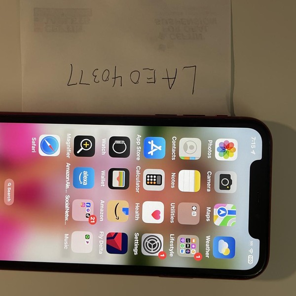 Apple iPhone Xr - Unlocked, 128 GB, Red, A1984