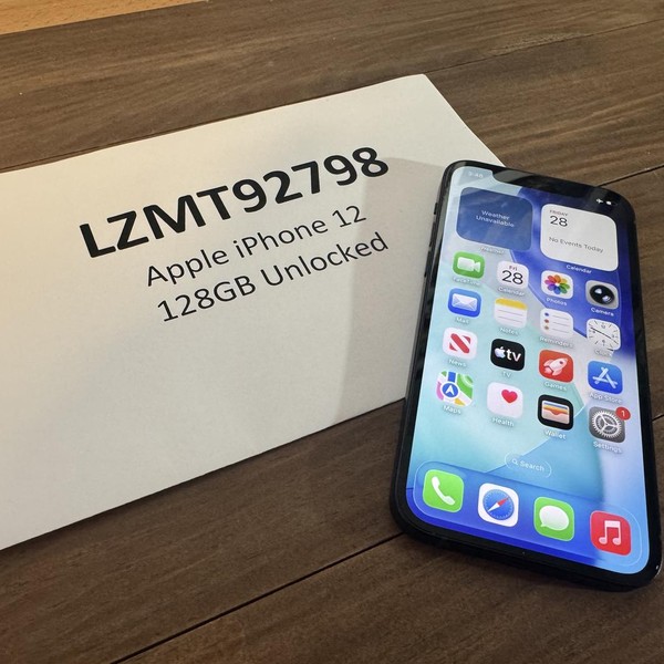 Apple iPhone 12 - Unlocked, 128 GB, Black, A2172