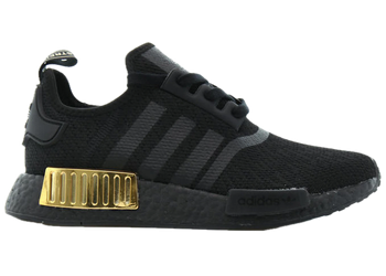 adidas NMD R1 Triple Black Gold Metallic (Women's) for sale
