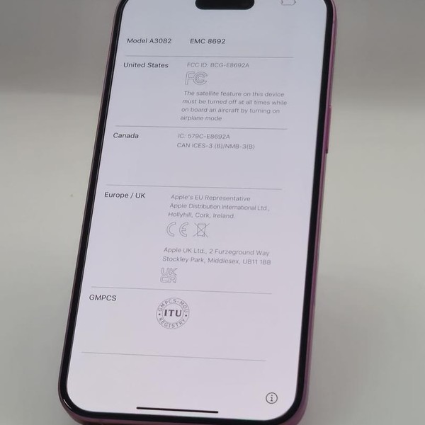 Apple iPhone 16 Plus - Unlocked, 128 GB, Pink, A3082