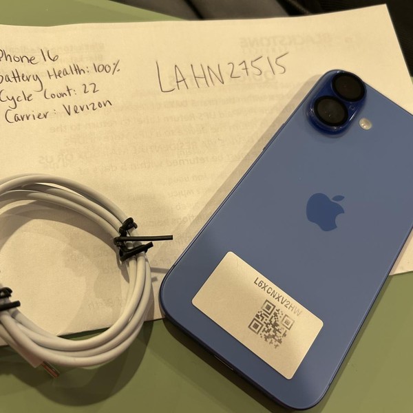 Apple iPhone 16 - Verizon, 128 GB, Ultramarine, A3081