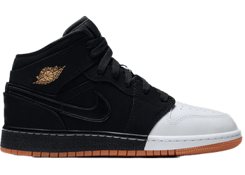Jordan 1 Mid Black White Gold (GS) for sale
