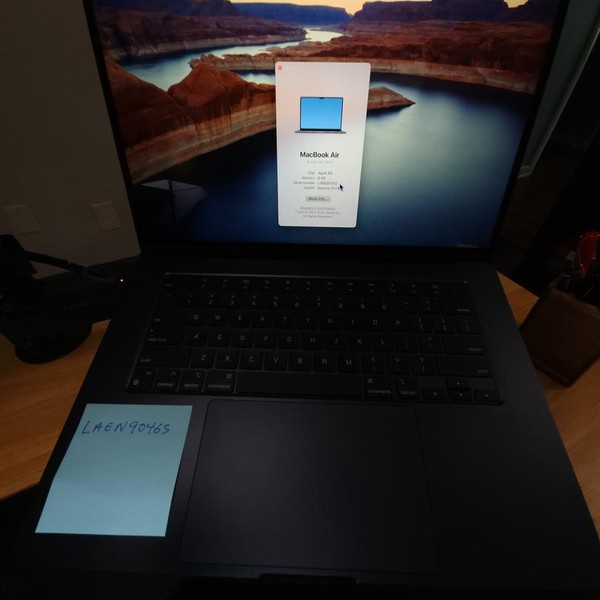 MacBook Air 2023 (M2) - 15 inch - 512 GB, Midnight, 8 GB, Apple M2