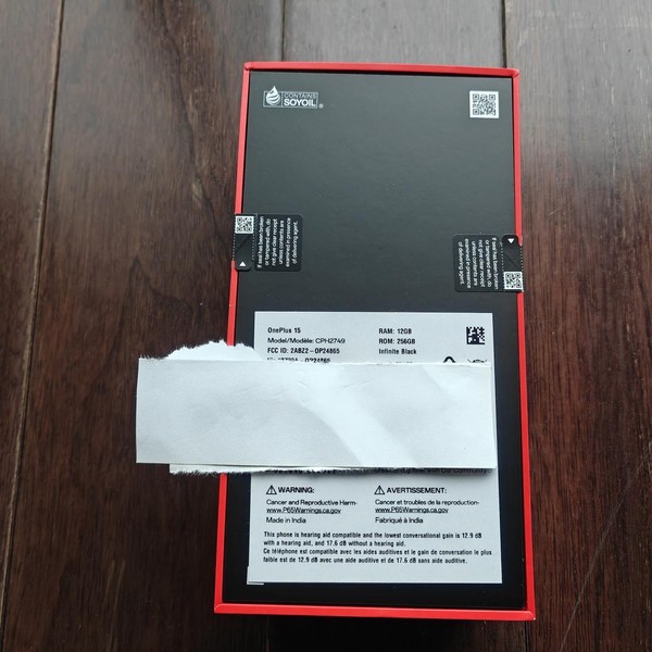 OnePlus 15 - Unlocked, 256 GB, Infinite Black, 12 GB