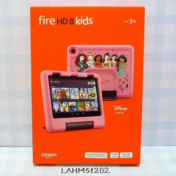 Amazon Fire HD 8 Kids Edition 2024 - Wi-Fi, 32 GB, Pink, Disney Princess