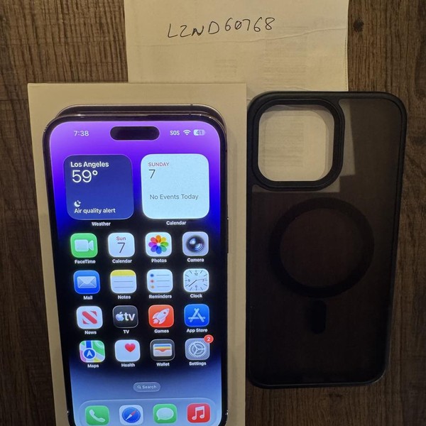 Apple iPhone 14 Pro Max - Unlocked, 128 GB, Purple, A2651