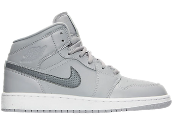 Jordan 1 Retro Mid Wolf Grey Cool Grey (GS) for sale