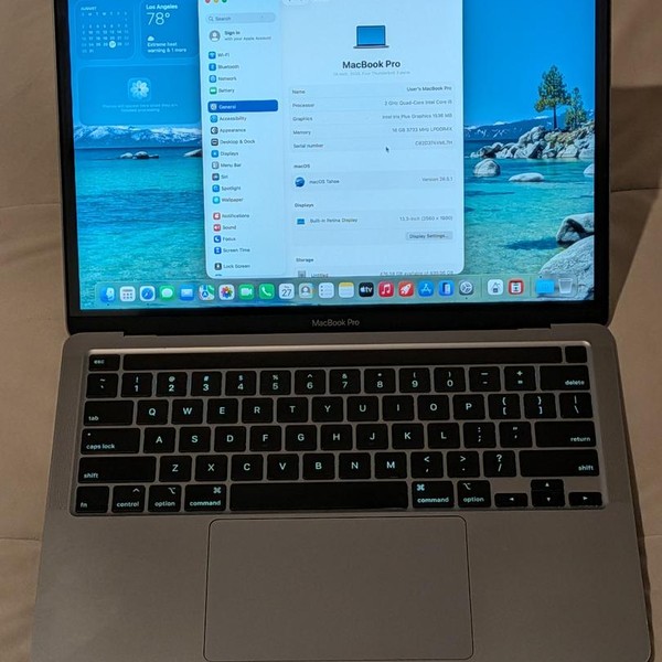 MacBook Pro 2020 - 13 inch - 512 GB, Gray, 16 GB, Intel Core i5