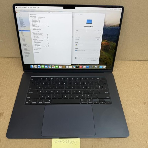 MacBook Air 2023 (M2) - 15 inch - 256 GB, Midnight, 8 GB, Apple M2