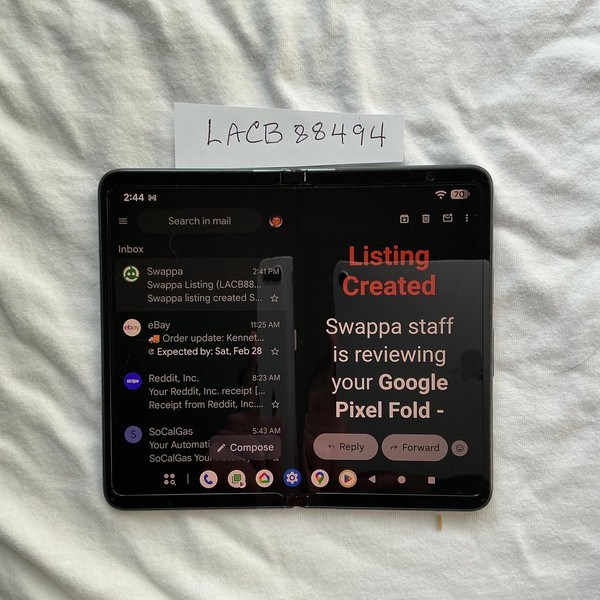 Google Pixel Fold - Verizon, 256 GB, Obsidian, 12 GB, G9FPL