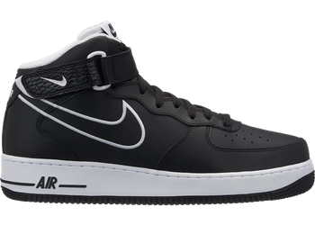 Nike Air Force 1 Mid Leather Black White for sale