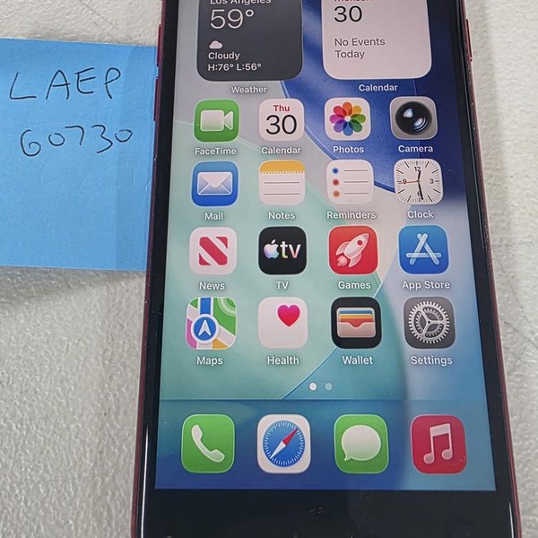 Apple iPhone SE 3rd Gen 2022 - Unlocked, 128 GB, Red, A2595