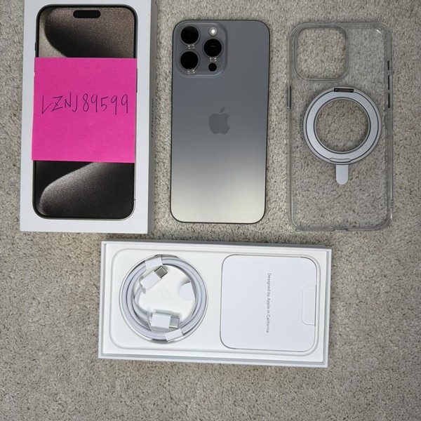 Apple iPhone 15 Pro Max - Unlocked, 256 GB, Natural, A2849