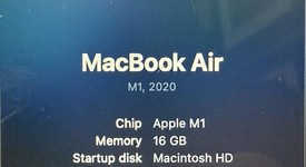 Mint
													MacBook Air 2020 - 13" - Apple M1, Gray, 1 TB, 16 GB, photo 4 of 9