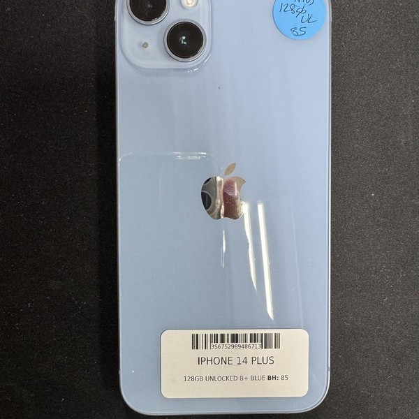 Apple iPhone 14 Plus - Unlocked, 128 GB, Blue, A2632