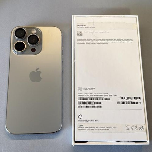Apple iPhone 16 Pro - Unlocked, 128 GB, Natural, A3083