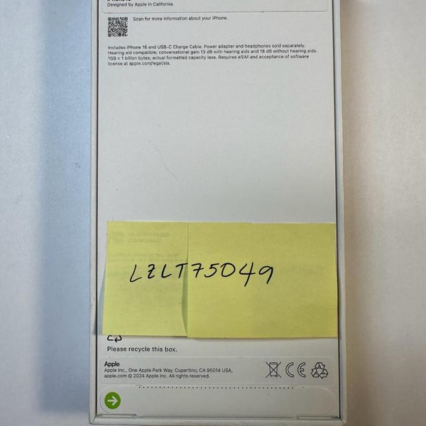 Apple iPhone 16 - Verizon, 128 GB, Teal, A3081