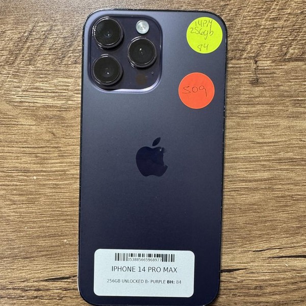 Apple iPhone 14 Pro Max - Unlocked, 256 GB, Purple, A2651