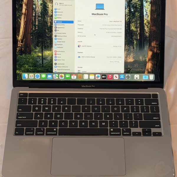 MacBook Pro 2020 - 13 inch - 256 GB, Gray, 16 GB, Intel Core i5