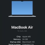 Mint MacBook Air 2026 (M5) - 15 inch - 512 GB, Sky Blue, 24 GB, Apple M5 10-Core (10-core GPU)