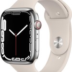 Good Apple Watch Series 7 41mm - Unlocked, Silver, A2475 - Cellular, Stainless