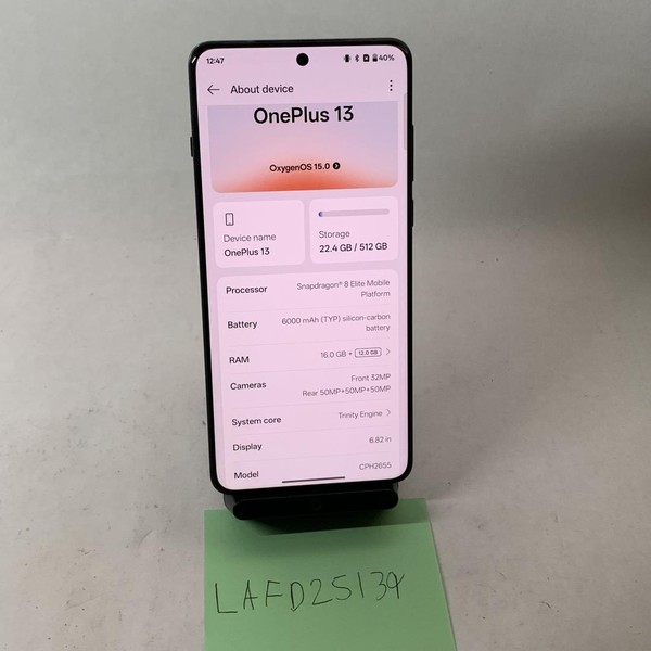 OnePlus 13 - Unlocked, 512 GB, Black Eclipse, 16 GB