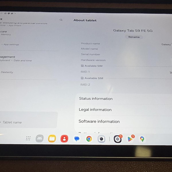 Samsung Galaxy Tab S9 FE - Verizon, 128 GB, Gray, 6 GB