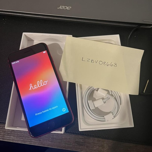 Apple iPhone SE 3rd Gen 2022 - T-Mobile, 64 GB, Red, A2595