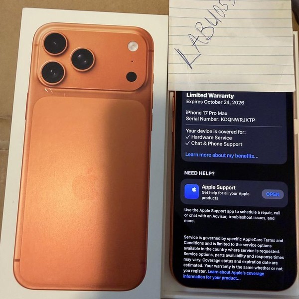 Apple iPhone 17 Pro Max - Unlocked, 512 GB, Cosmic Orange, A3257