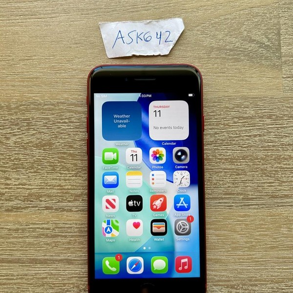 Apple iPhone SE 3rd Gen 2022 - Unlocked, 128 GB, Red, A2595