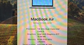 Fair
													MacBook Air 2019 - 13" - I5, Silver, 256 GB, 8 GB, photo 3 of 14