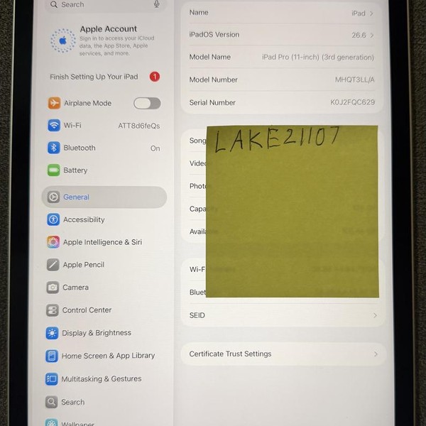 Apple iPad Pro 11 inch 3rd Gen 2021 - Wi-Fi, 128 GB, Silver
